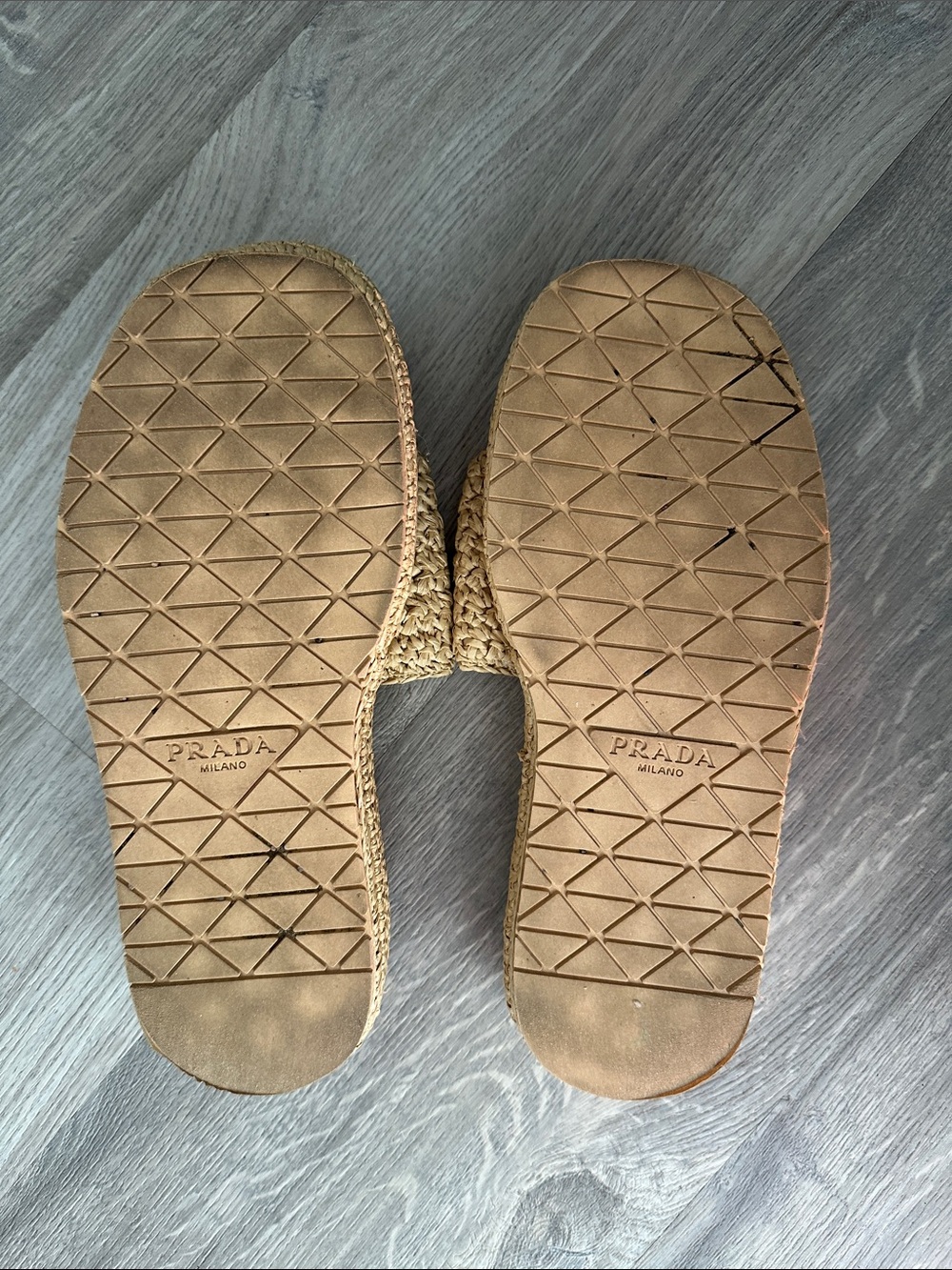 Prada Raffia Slide Sandals | Size 8 - Picture 3 of 3
